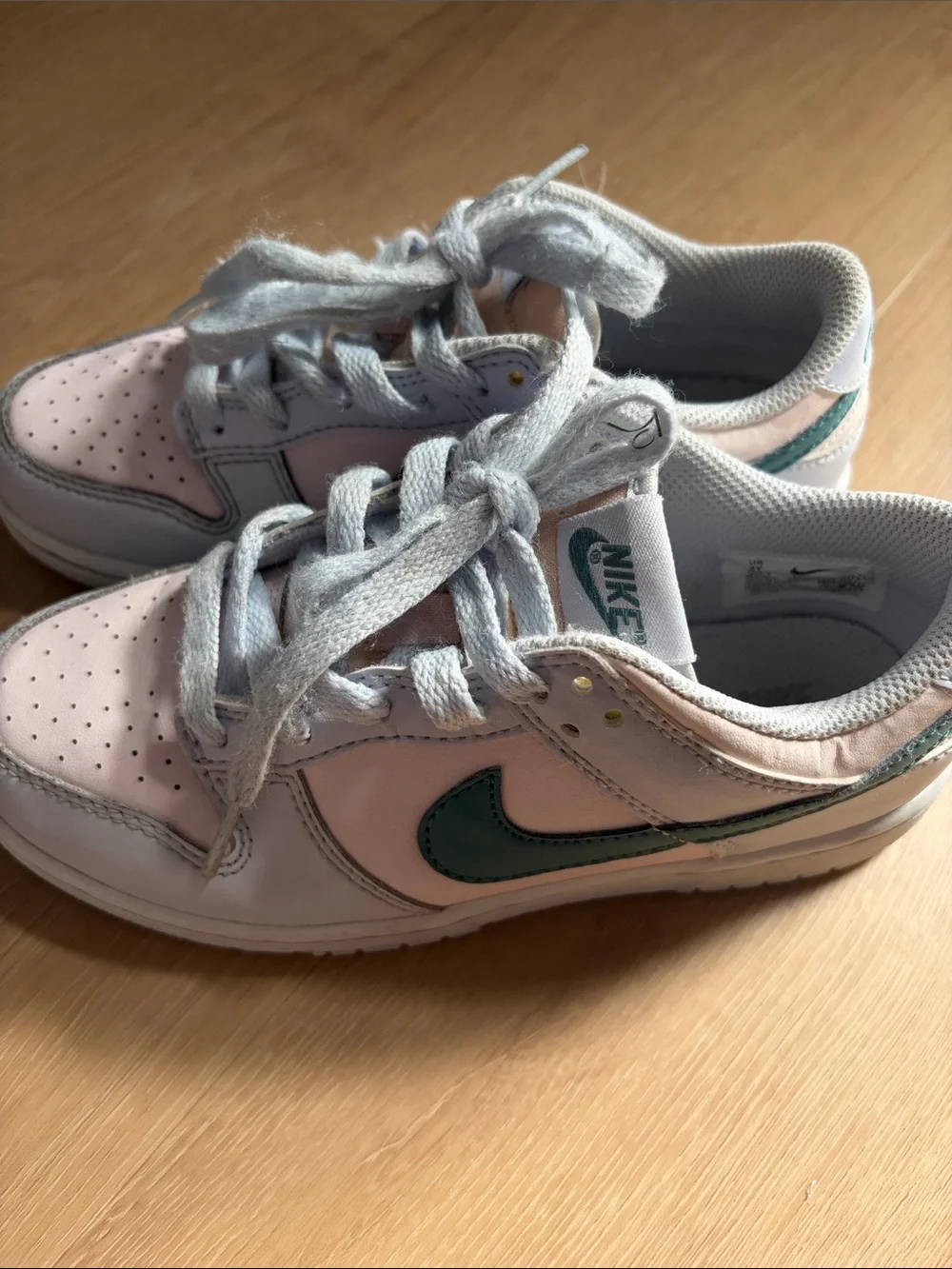 Nike Dunks - Light blue/Teal/light Pink size 2Y